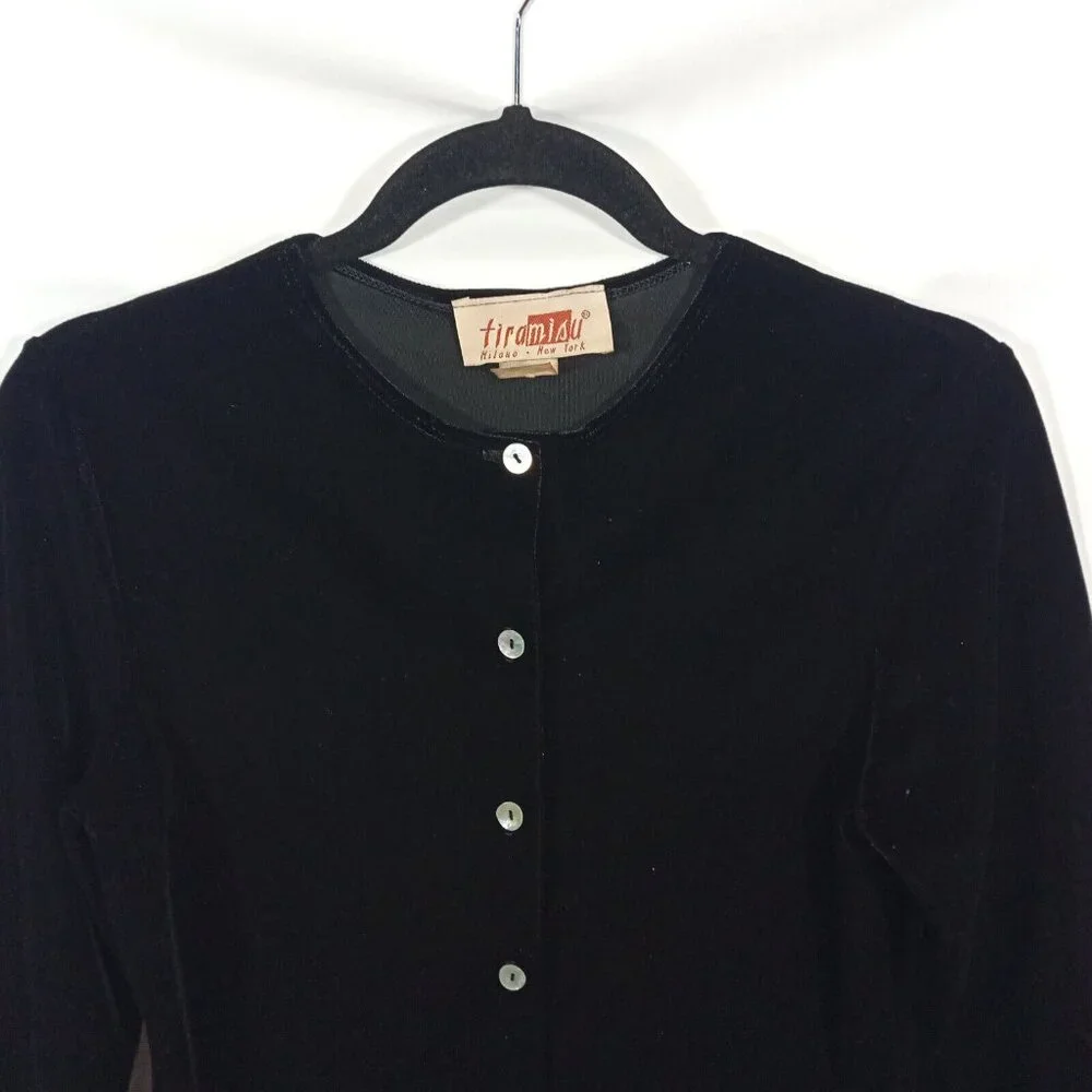 Tiramisu Sweater Womens Small Petite Cardigan Stretch Capsule Classic Retro